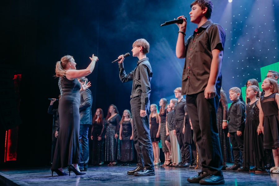 Voice Junction choir on the O2 stage