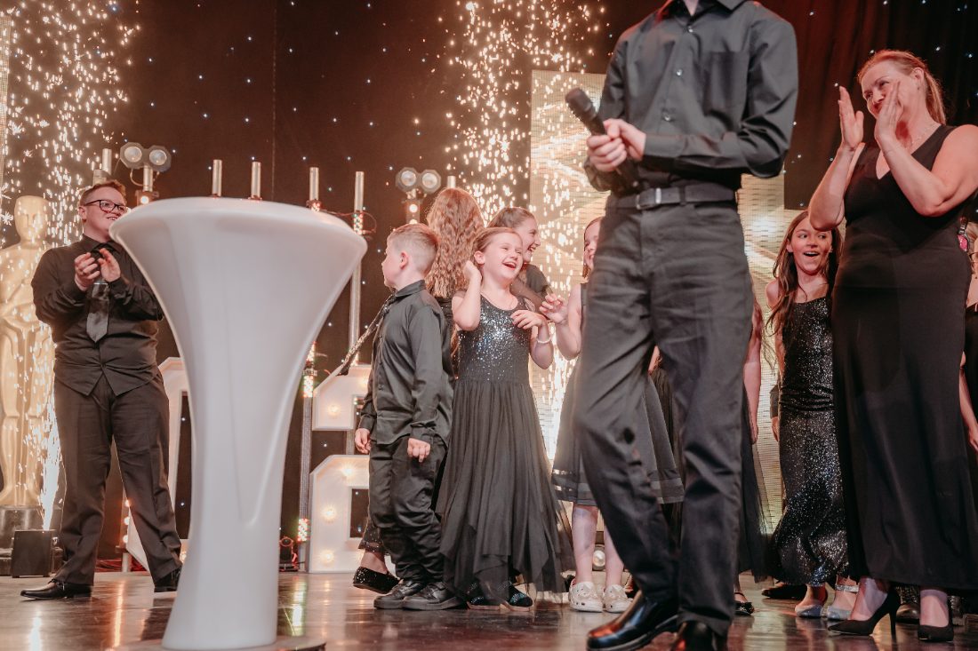 Voice Junction celebrating the Golden Buzzer